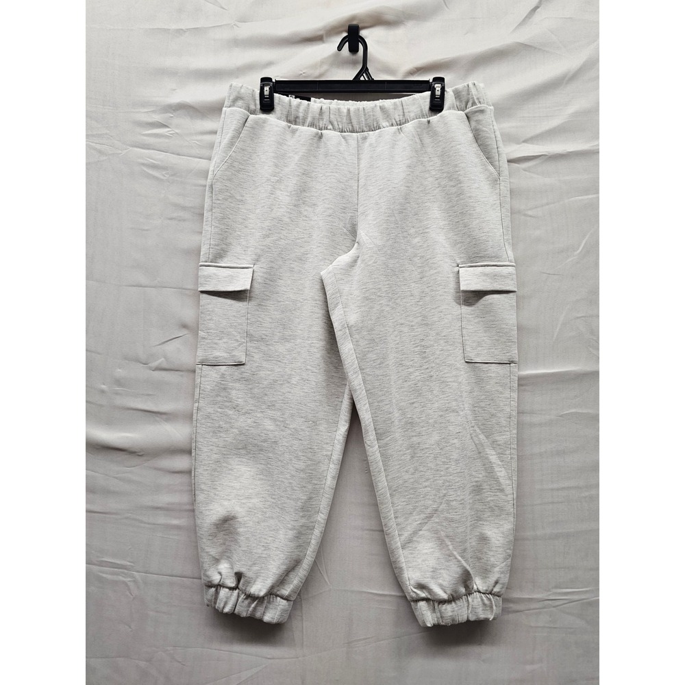 Express Womens Cargo Jogger Pants Grey Polyester Blend Casual Size XL